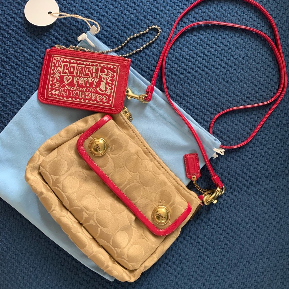 COACH "POPPY" X-BODY AND MATCHING SKINNY MINI~EUC~BACK TO SCHOOL SALE!!